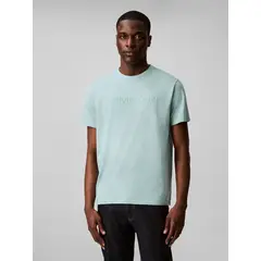 CALVIN KLEIN - Polera con Logotipo Tonal Verde
