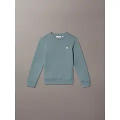 CALVIN KLEIN - Polerón Niño Mono Mini Badge Verde