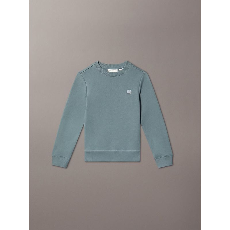 CALVIN KLEIN - Polerón Niño Mono Mini Badge Verde Calvin Klein