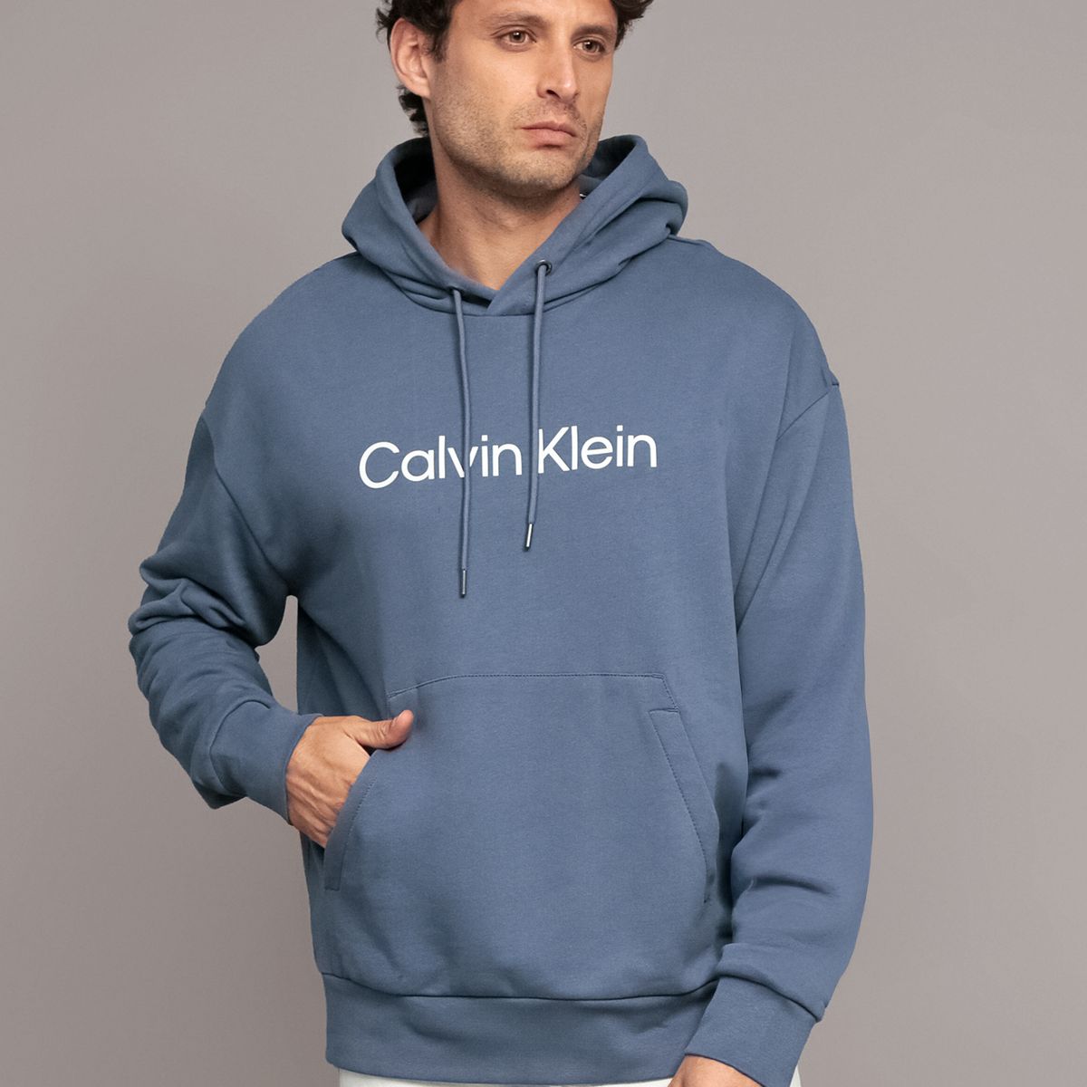CALVIN KLEIN - Polerón con Gorro Logo Hero