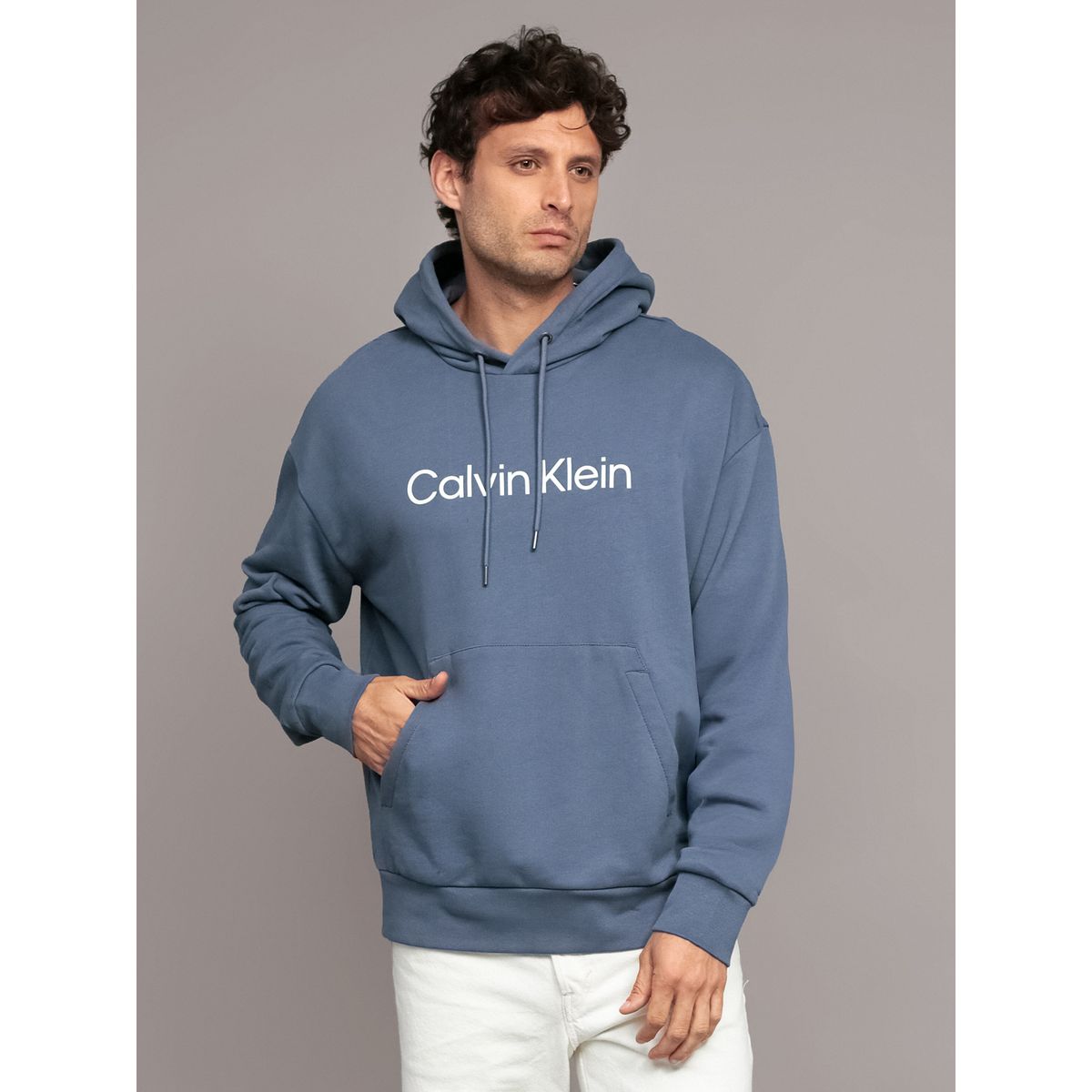 CALVIN KLEIN - Polerón con Gorro Logo Hero