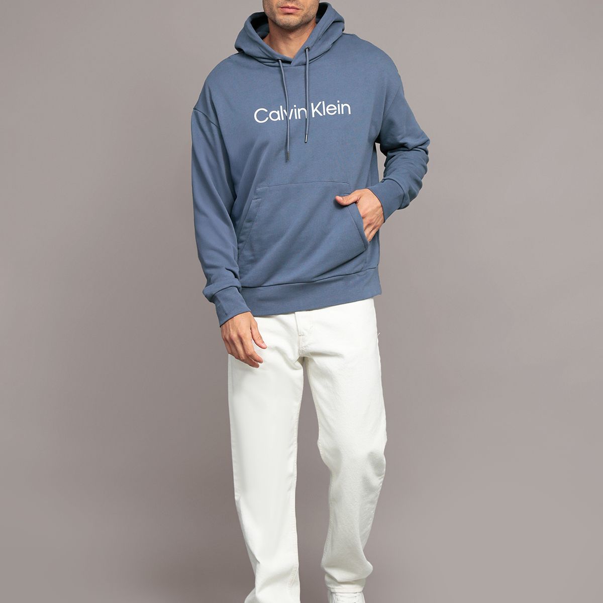 CALVIN KLEIN - Polerón con Gorro Logo Hero
