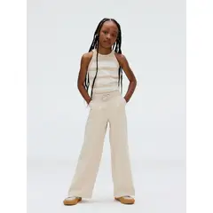 CALVIN KLEIN - Pantalón Niña Linen Blend Beige