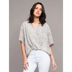 CALVIN KLEIN - Blusa con Mangas De Kimono Beige