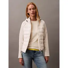 CALVIN KLEIN - Chaqueta Mixed Media Puffer Beige