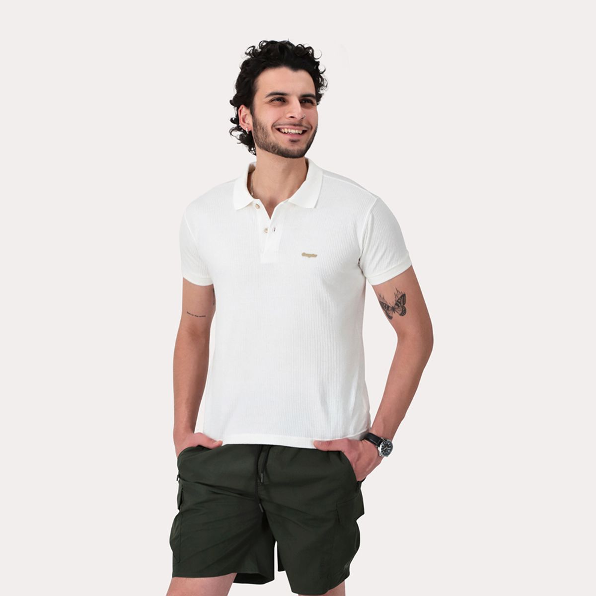 GANGSTER - Polera Polo  Civic Blanco Gangster