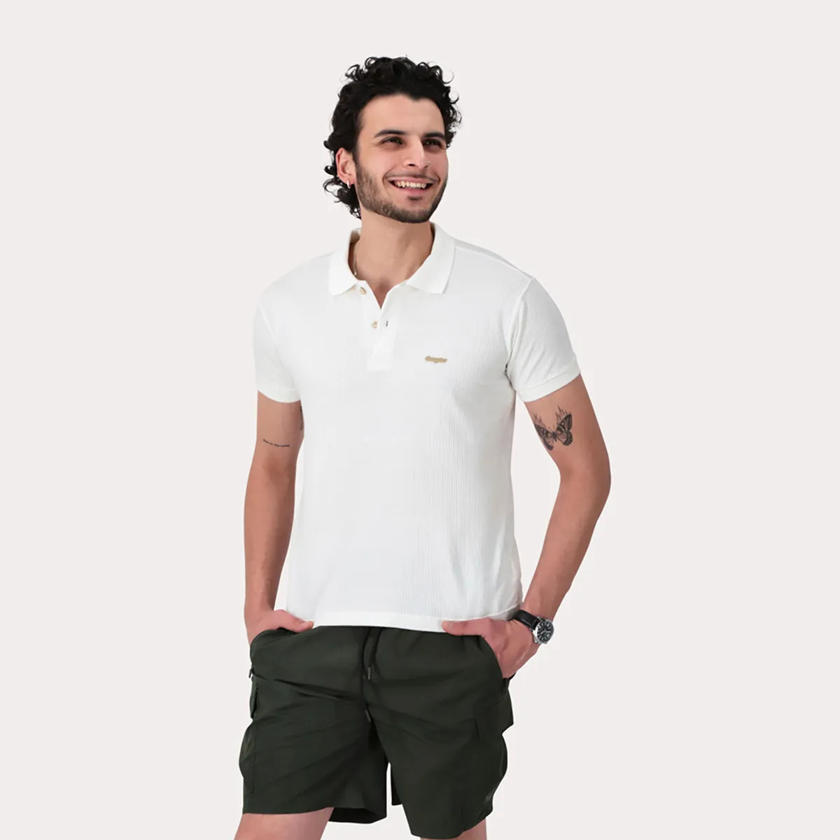 GANGSTER - Polera Polo  Civic Blanco Gangster