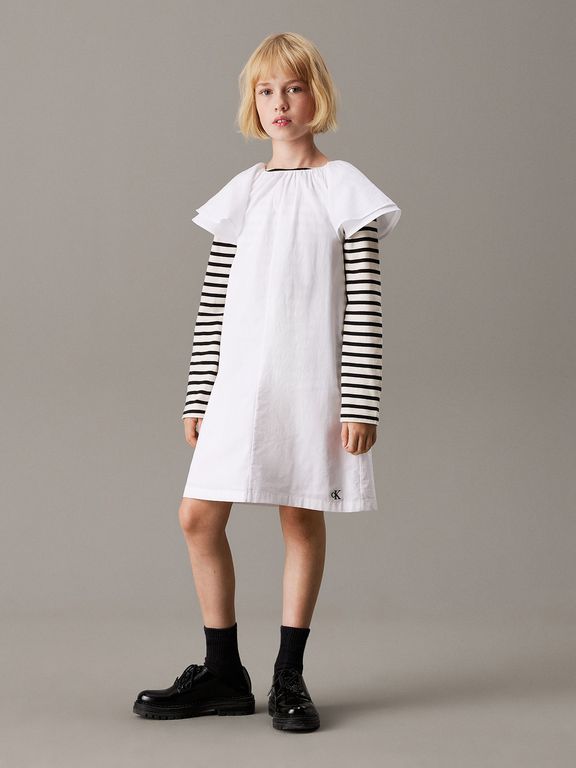 Vestido Nina Poplin Blanco Blanco 6