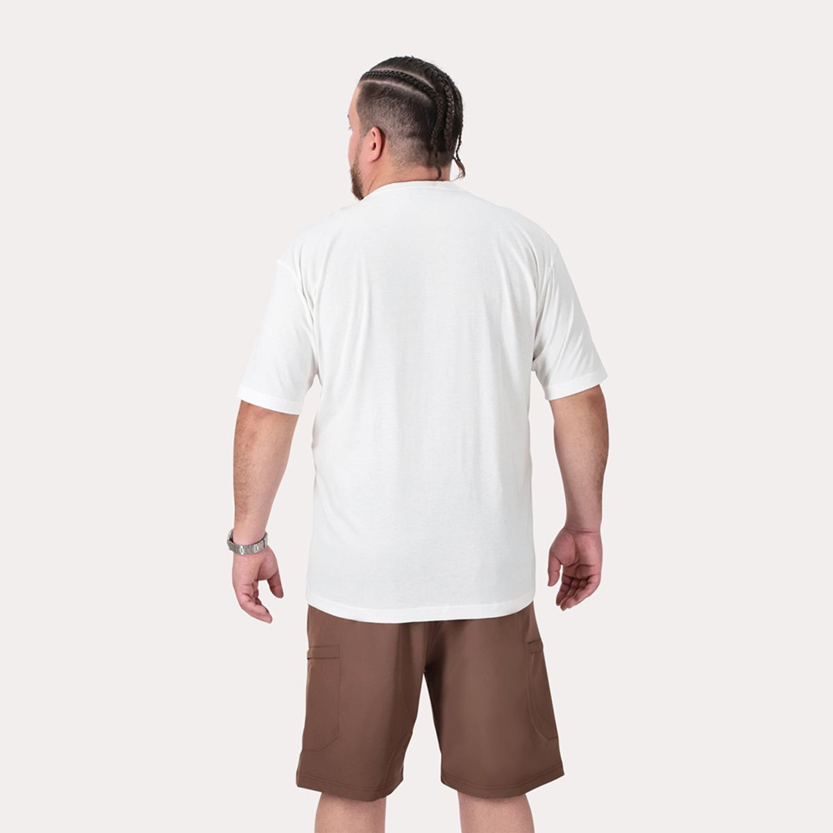 GANGSTER - Plus Polera MC Basica Latic Blanco Gangster