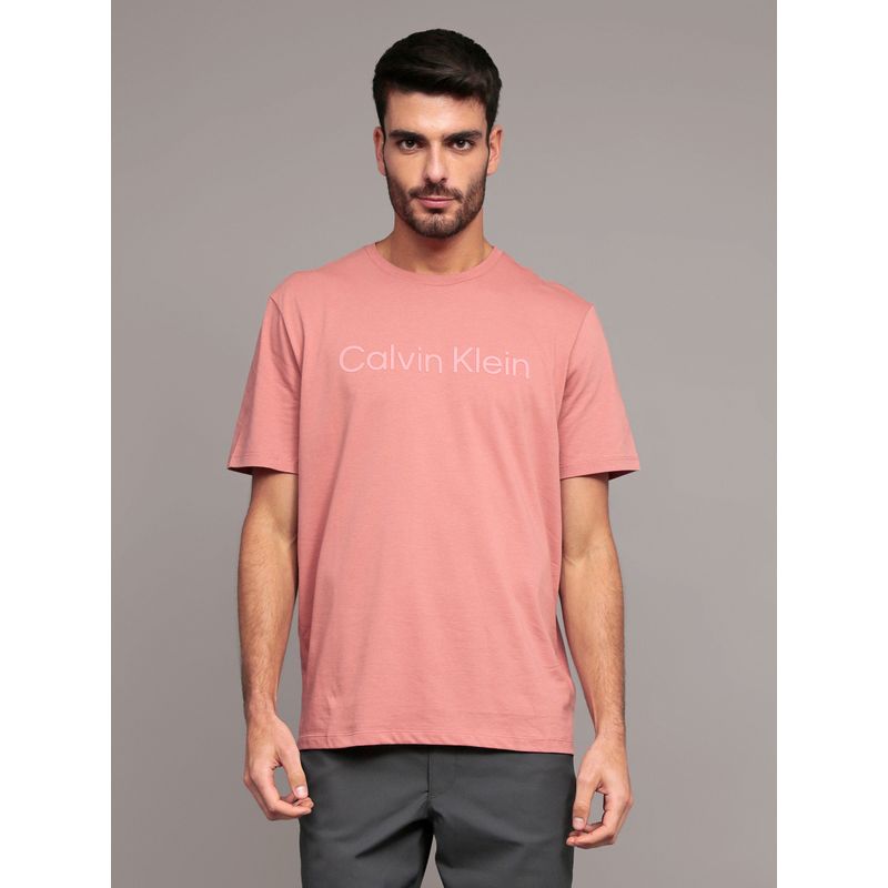CALVIN KLEIN - Polera con logotipo tonal Rosado Calvin Klein