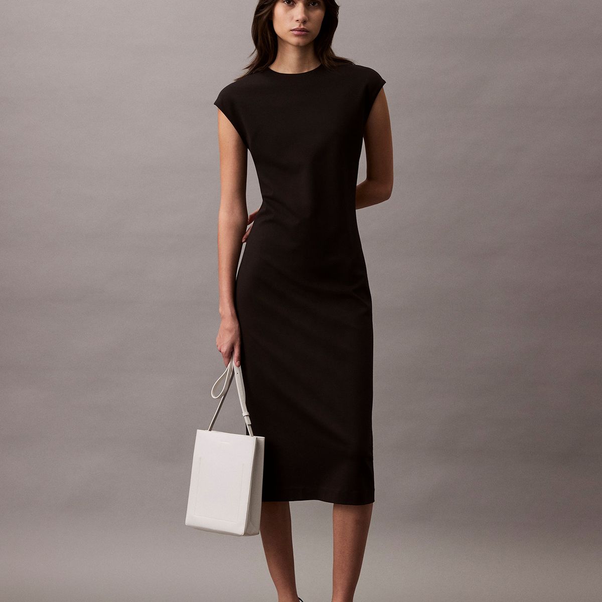 CALVIN KLEIN - Vestido Straight Negro Calvin Klein