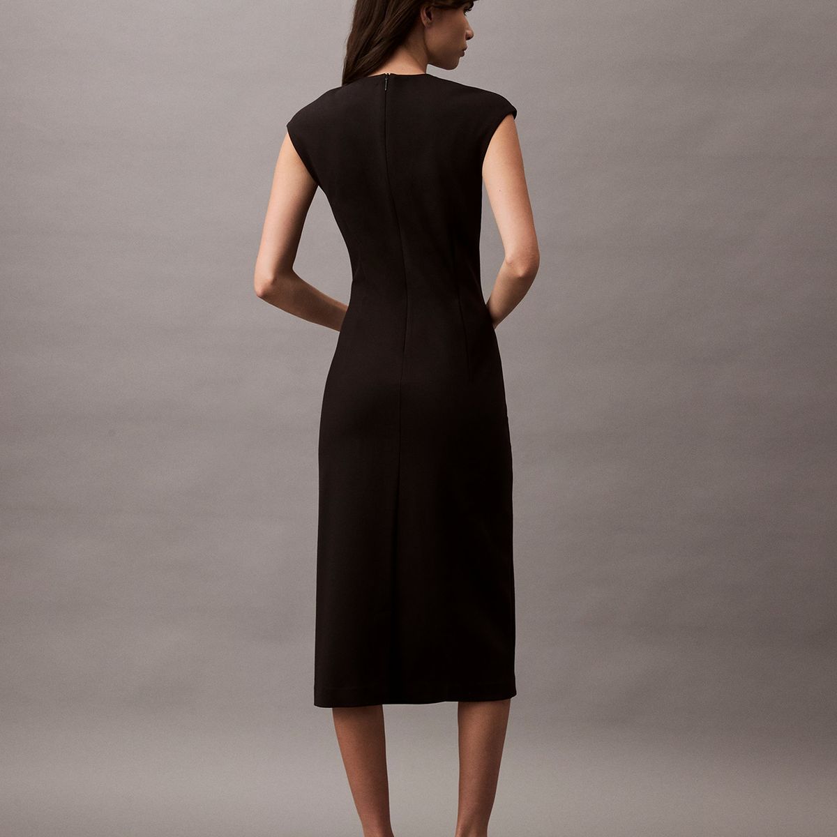 CALVIN KLEIN - Vestido Straight Negro Calvin Klein