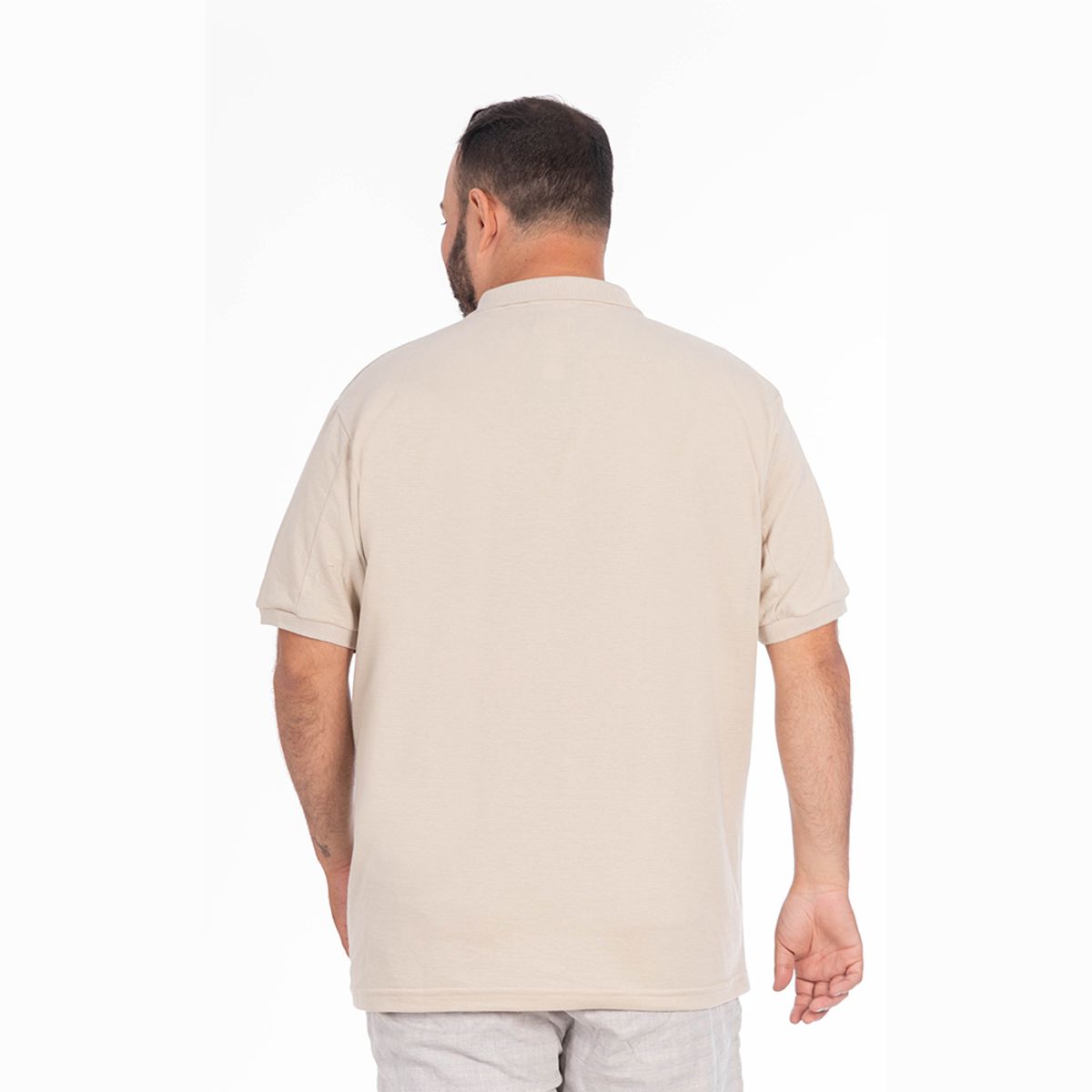 GANGSTER - Plus Polera Cuello Textura Temple Beige Gangster