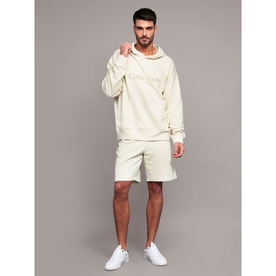 Imagen 2 del producto Polerón con gorro de felpa con logo estándar Beige