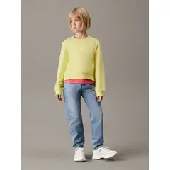 CALVIN KLEIN - Jeans Niña Barrel Leg Azul