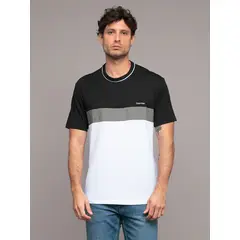 CALVIN KLEIN - Polera manga corta con bloques de color Blanco