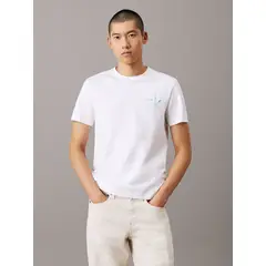 CALVIN KLEIN - Polera con Monograma Difuminado Blanco