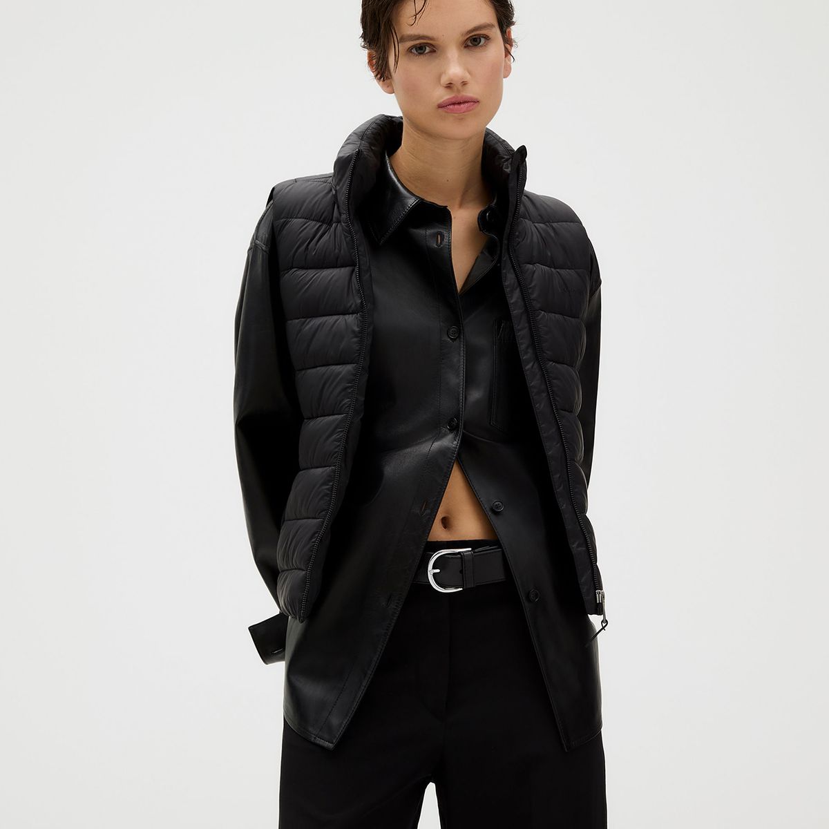 CALVIN KLEIN - Chaqueta sin Mangas Mixed Media Puffer Negro Calvin Klein