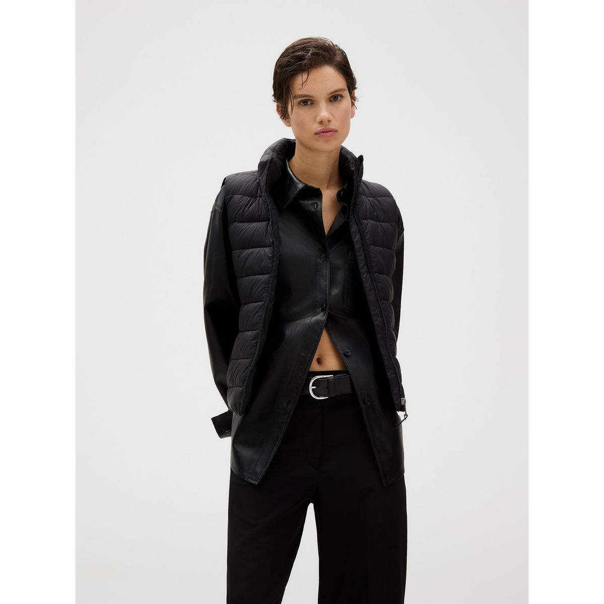 CALVIN KLEIN - Chaqueta sin Mangas Mixed Media Puffer Negro Calvin Klein