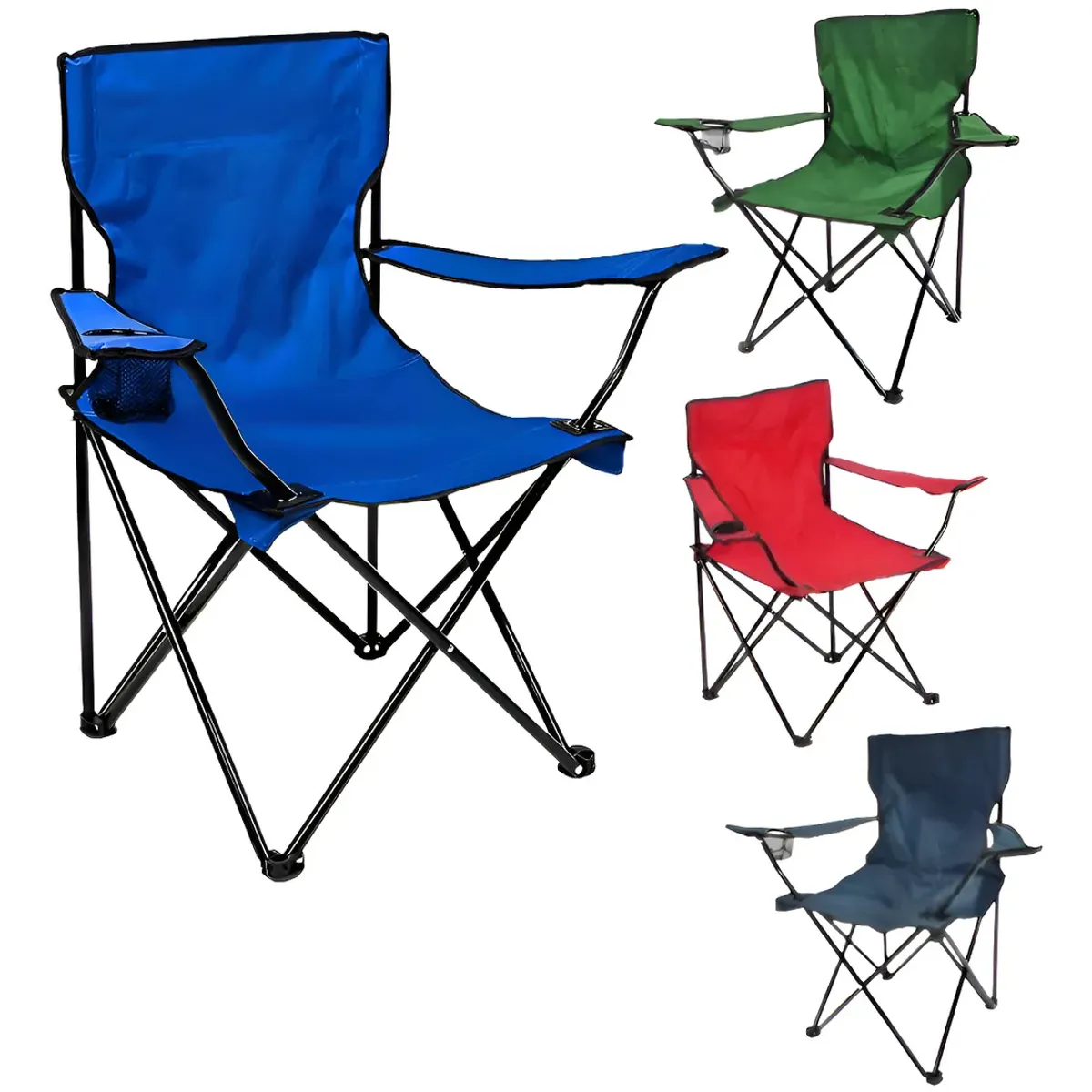 GENERICO - Silla Plegable Con Portavaso y Reposabrazos Silla Jardin Camping Playa.