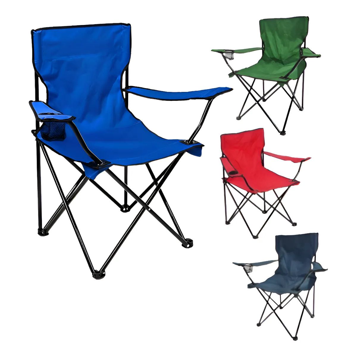 GENERICO - Silla Plegable Con Portavaso y Reposabrazos Silla Jardin Camping Playa.