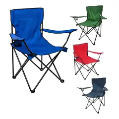 GENERICO - Silla Plegable Con Portavaso y Reposabrazos Silla Jardin Camping Playa