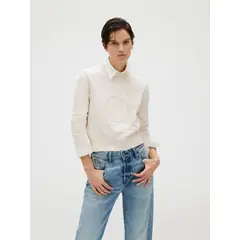 CALVIN KLEIN - Sweater Smooth Cotton Beige