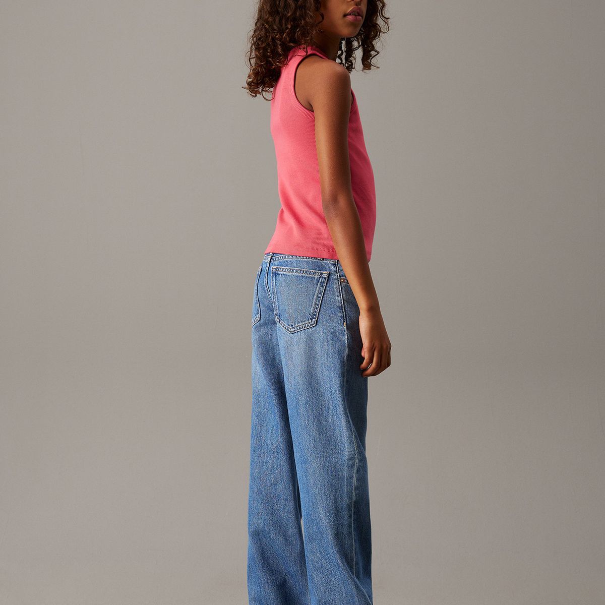CALVIN KLEIN - Jeans Niña Wide Leg Azul Calvin Klein