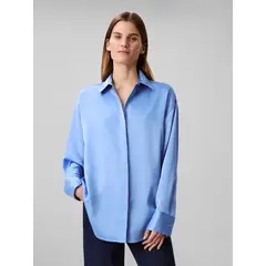 CALVIN KLEIN - Camisa Satinada Con Brillo Mate Rosado