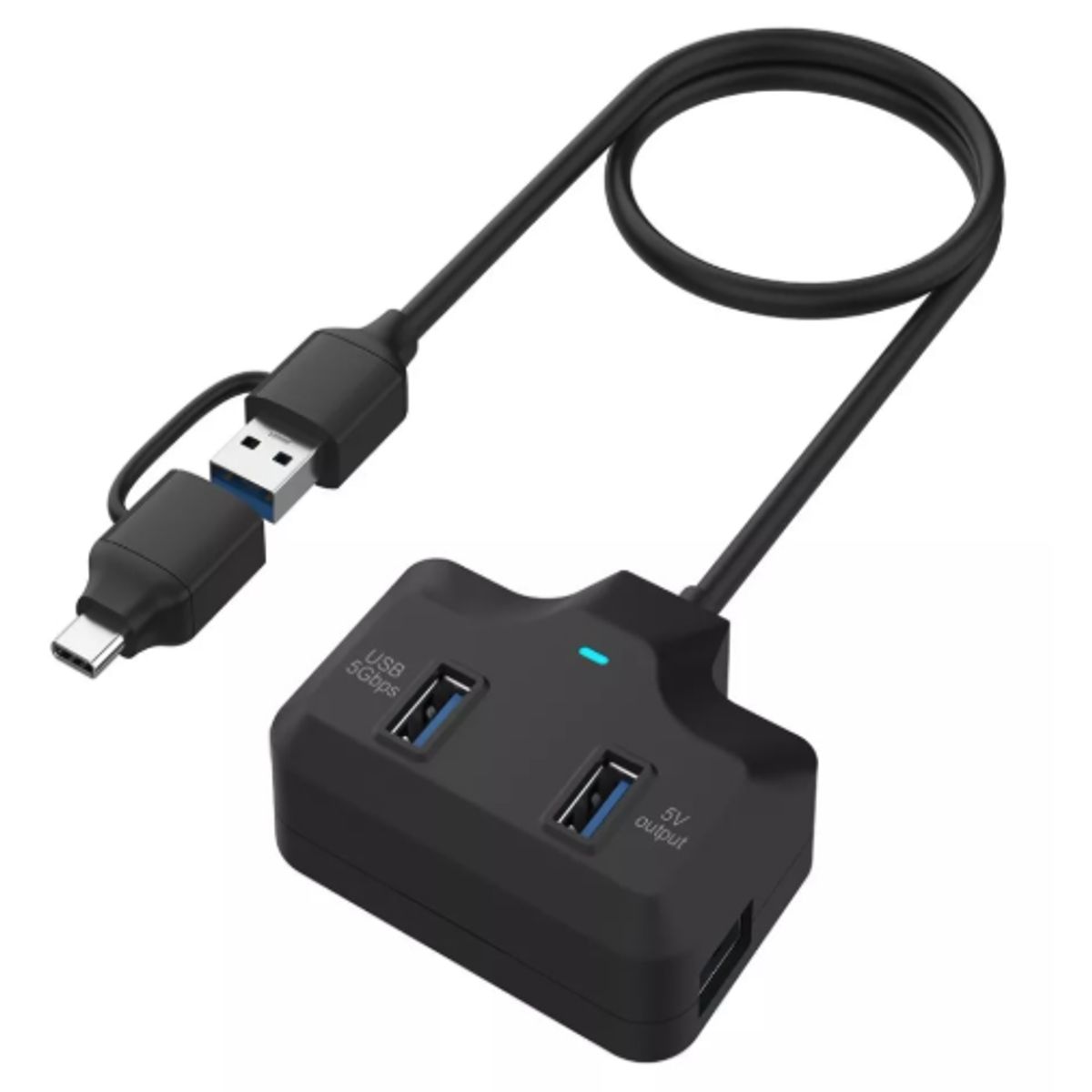 ONTEN - Hub 4 en 2 USB-C/USB-A de 4 Puertos USB 3.0 Onten