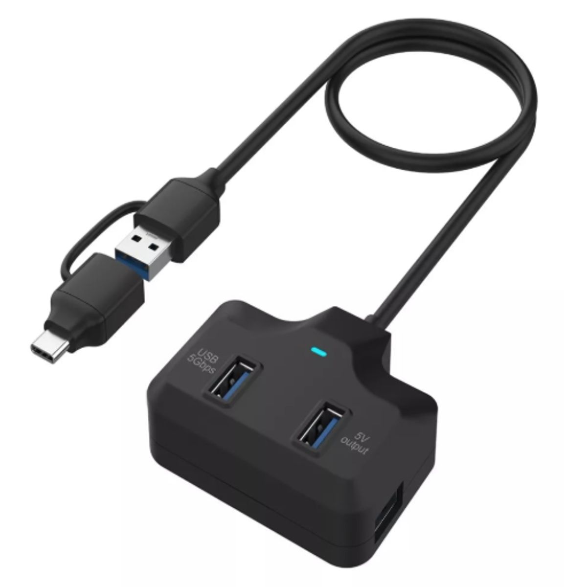 ONTEN - Hub 4 en 2 USB-C/USB-A de 4 Puertos USB 3.0 Onten