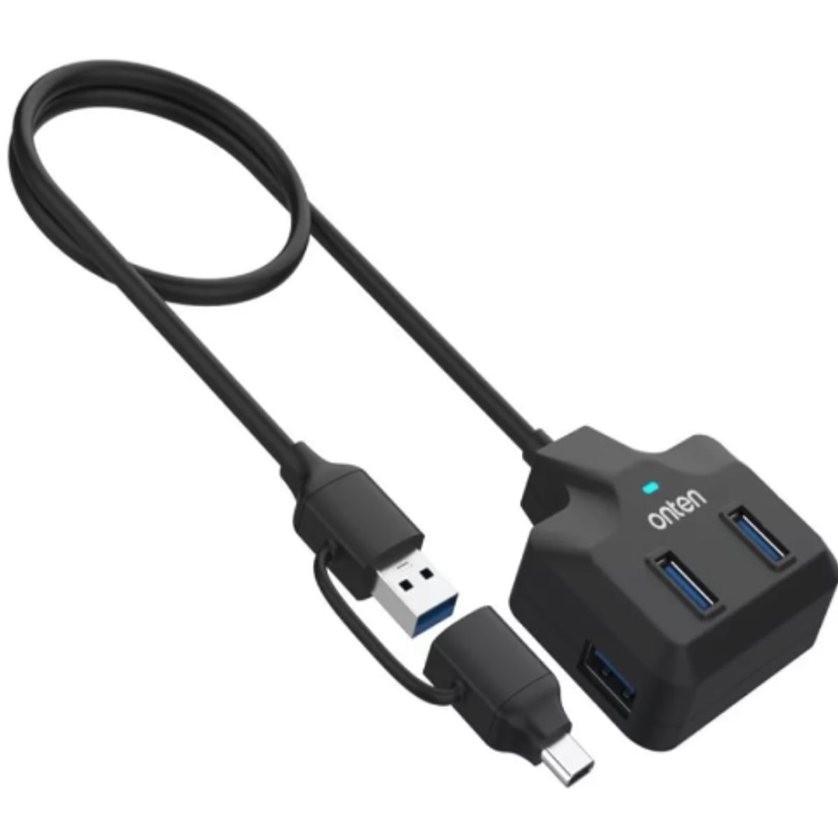 ONTEN - Hub 4 en 2 USB-C/USB-A de 4 Puertos USB 3.0 Onten