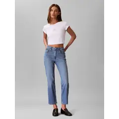 CALVIN KLEIN - Jeans High Rise Straight Azul