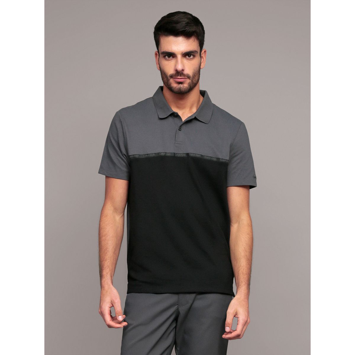 CALVIN KLEIN - Polo iconic Negro Calvin Klein