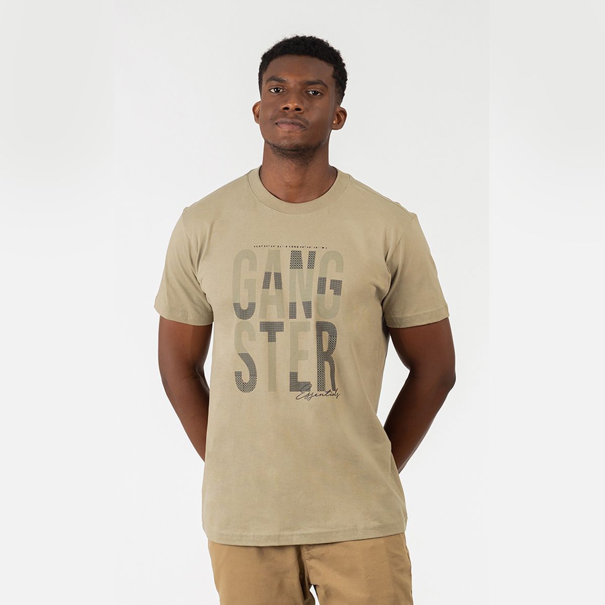 GANGSTER - Polera Mc Basica Brooklyn Verde Gangster