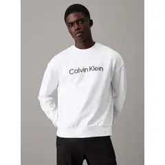 CALVIN KLEIN - Polerón Relaxed con Logo Hero Blanco