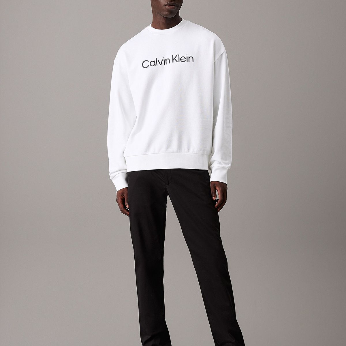 CALVIN KLEIN - Polerón Relaxed con Logo Hero Blanco Calvin Klein