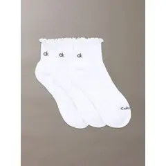 CALVIN KLEIN - Pack 3 Calcetines Cushion Ruffle Blanco