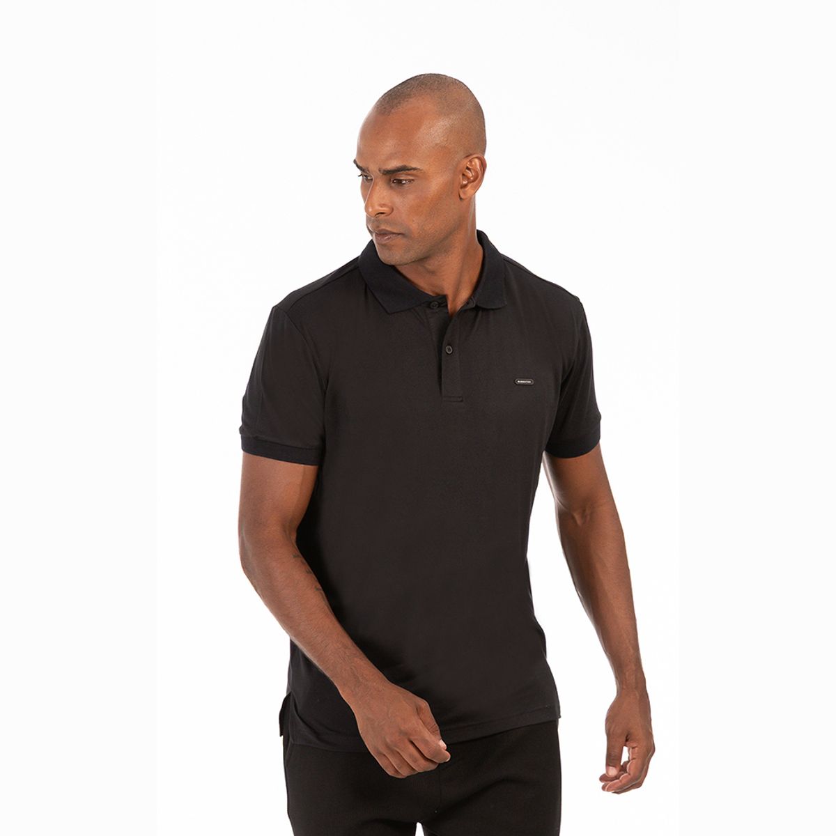GANGSTER - Polera Polo Halsey Negro Gangster
