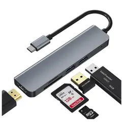 GENERICO - Hub 5 en 1 USB-C - HDMI / 2x USB 3.0 / TF / SD
