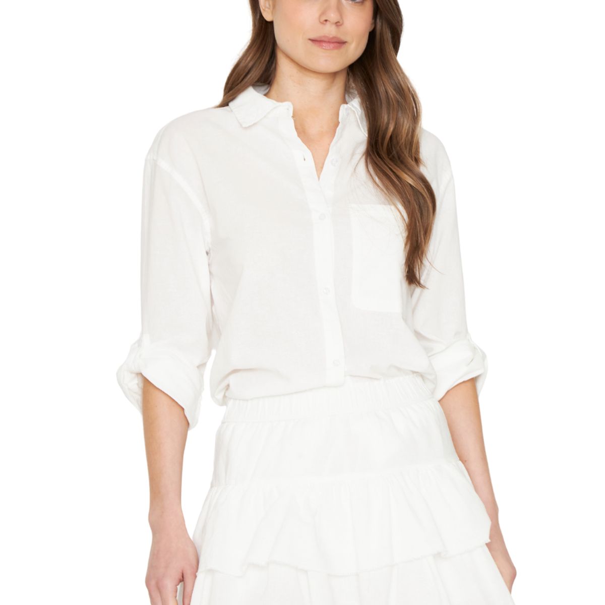 JACINTA TIENDA - Falda Lino Ame blanca Jacinta Tienda