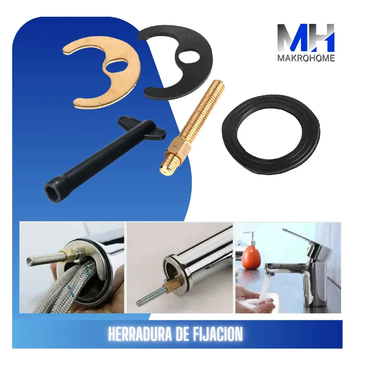 GENERICO - Kit Fijacion Monoblock Monomando 1 Perno + Herramienta