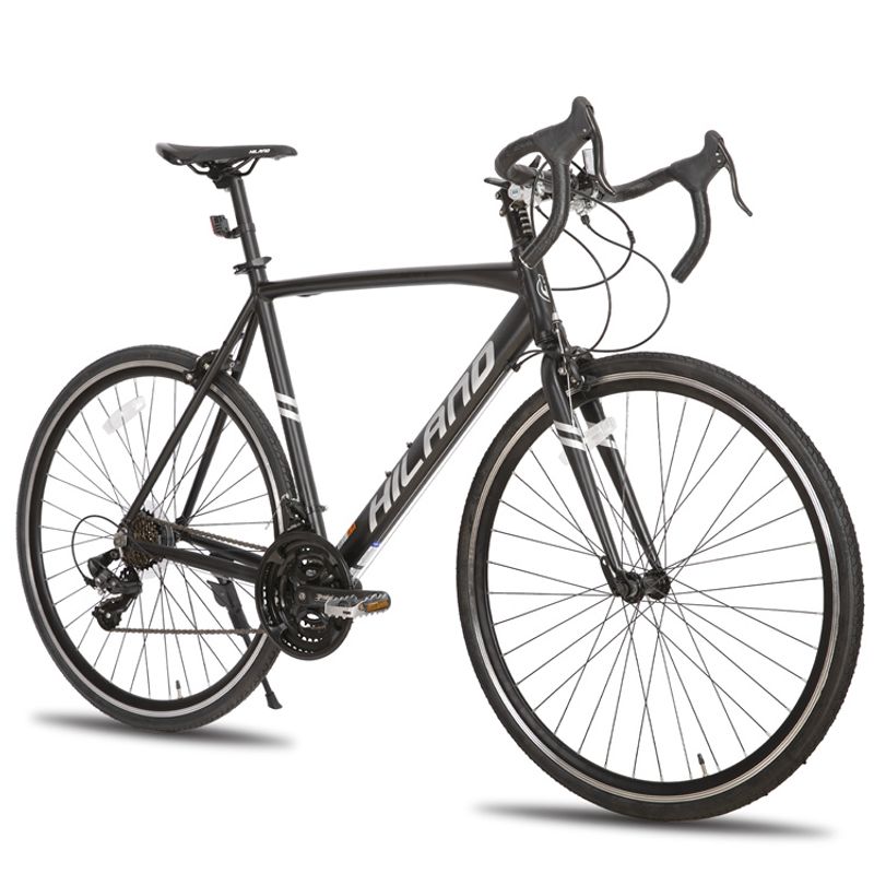 HILAND - Bicicleta Ruta HILAND Aro 28 Negro 21 velocidades