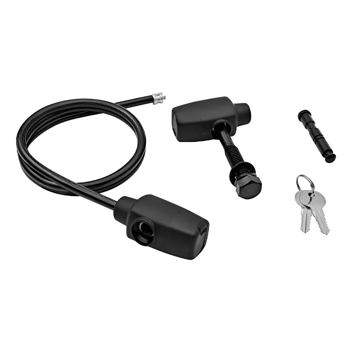 SPORT RACK - CANDADO Y PIOLA DE SEGURIDAD PARA PORTABICICLETA AL CUBO