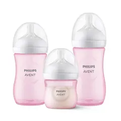 AVENT - Set De 3 Mamaderas 125ML- 260ML- 330 ML ROSADO