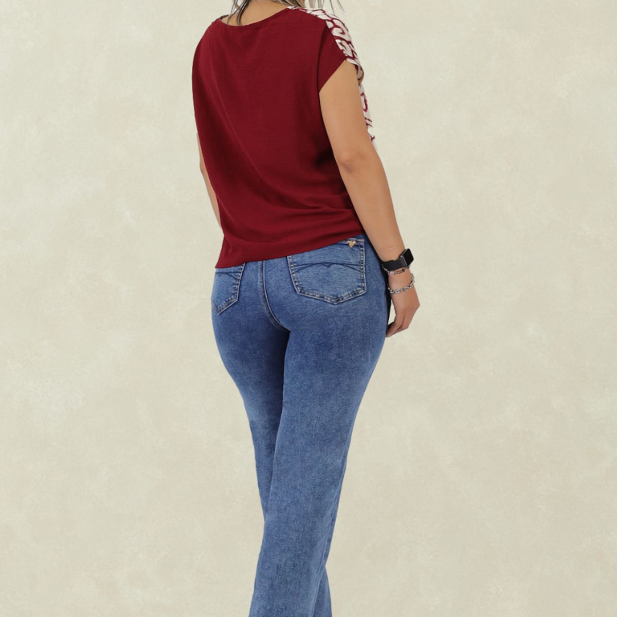 TENTATION - Jeans Recto TA Push Up Azul