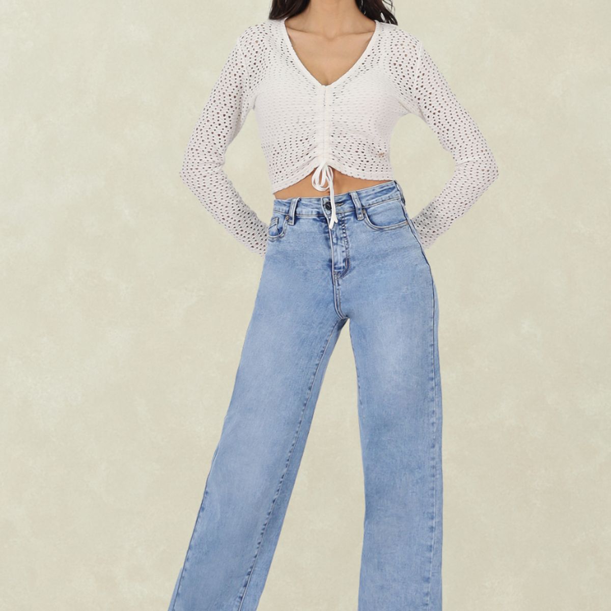 TENTATION - Wide Leg TA Push Up Celeste