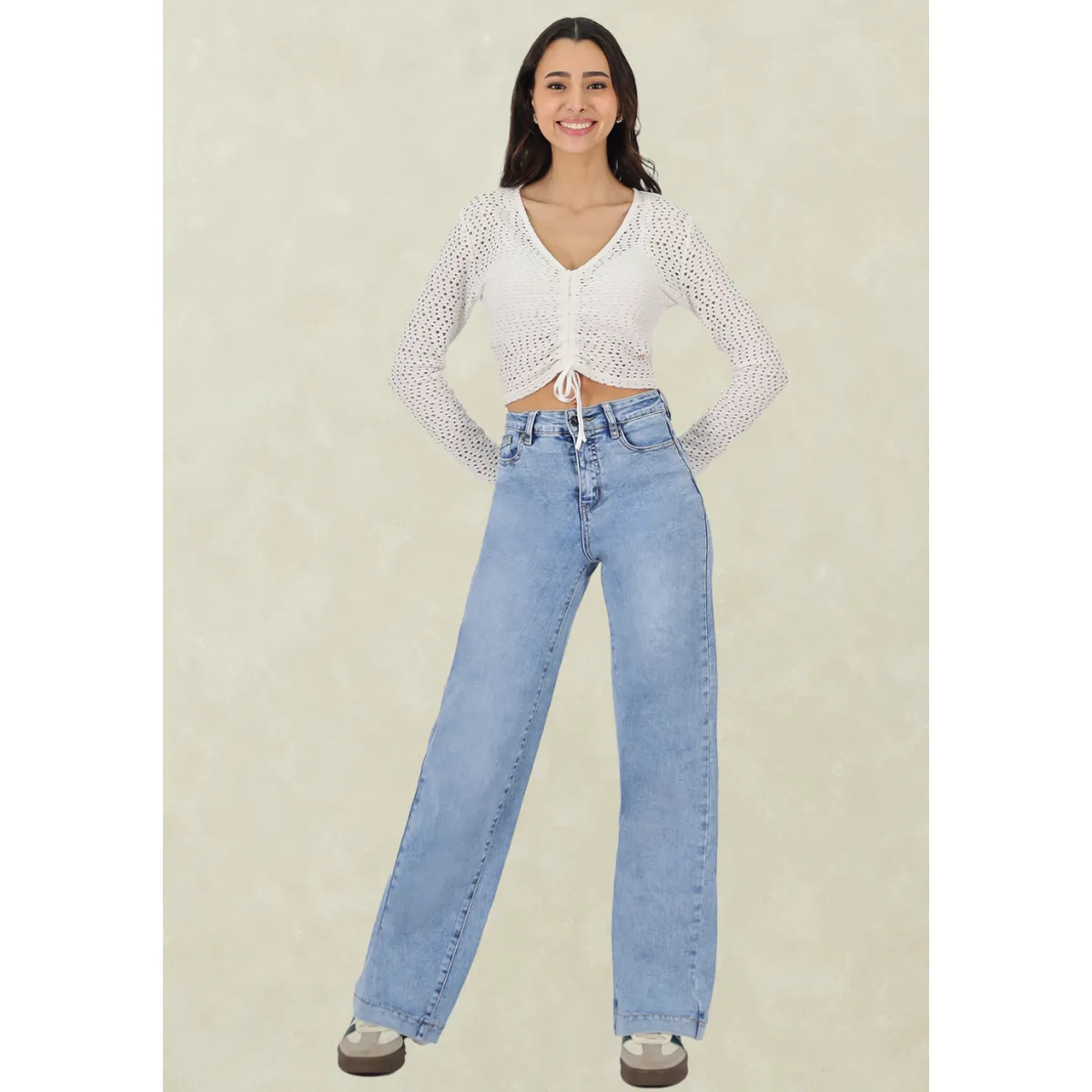 TENTATION - Wide Leg TA Push Up Celeste