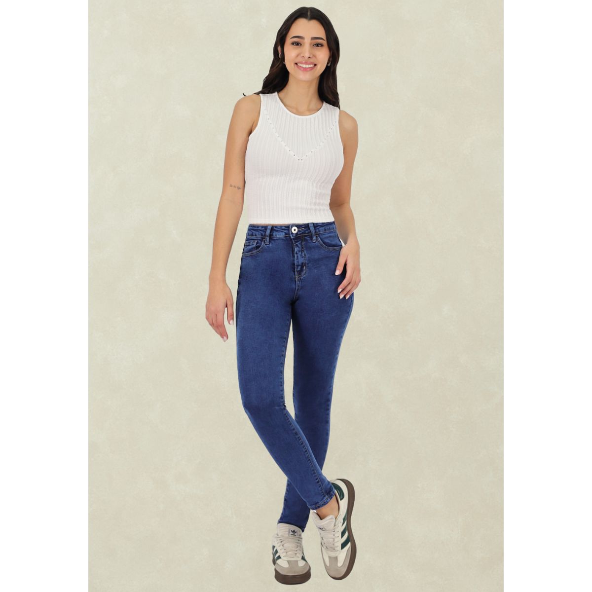 TENTATION - Jeans Pitillo Azul TA Push Up
