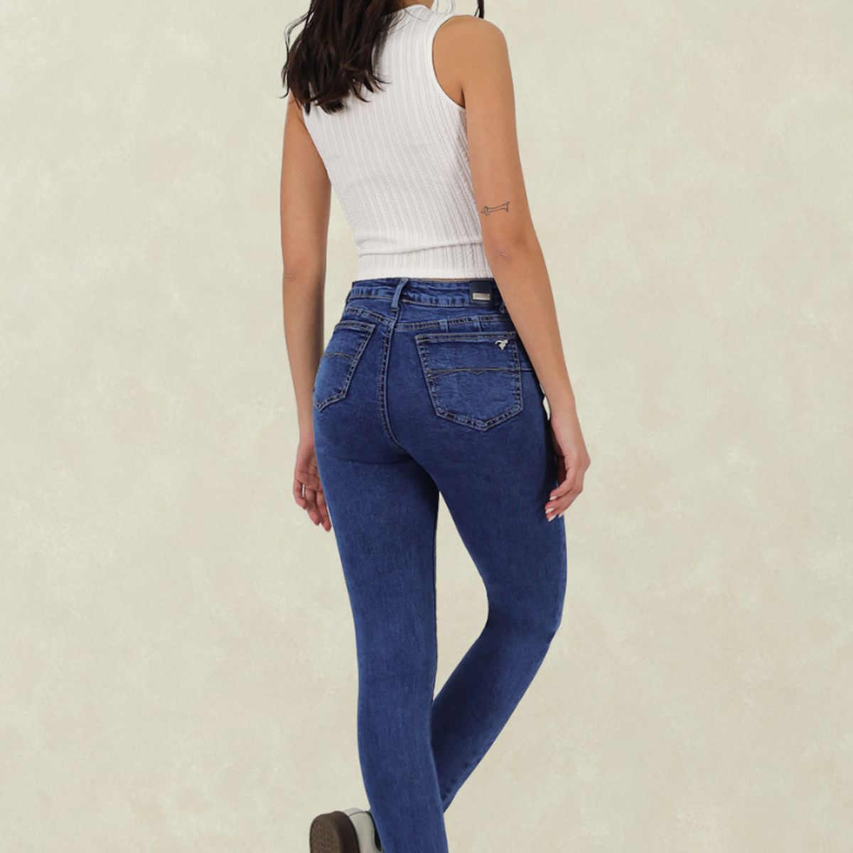 TENTATION - Jeans Pitillo Azul TA Push Up